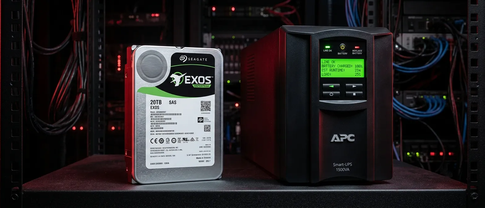 Seagate enterprise SAS hard drive and APC Smart-UPS unit